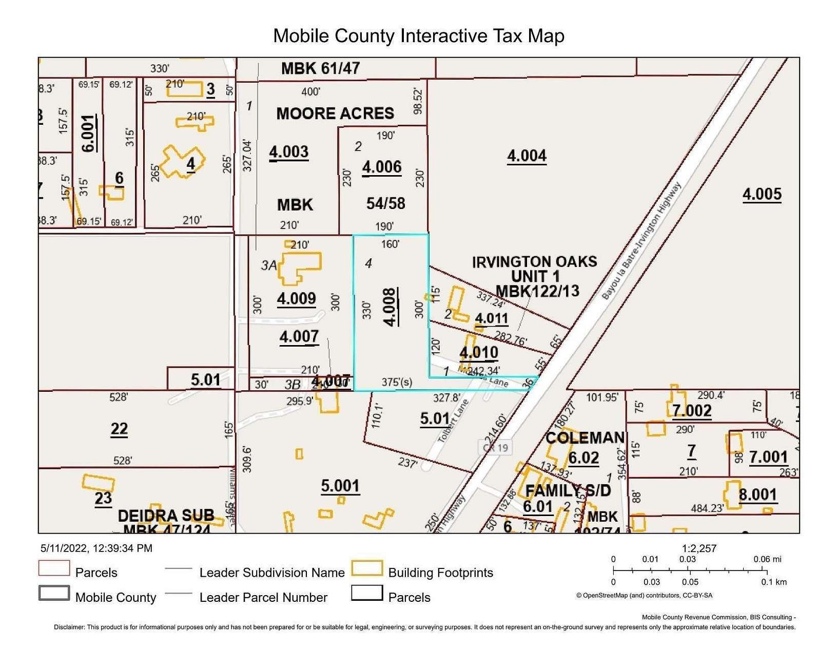 Residential Land for Sale in Irvington, Alabama