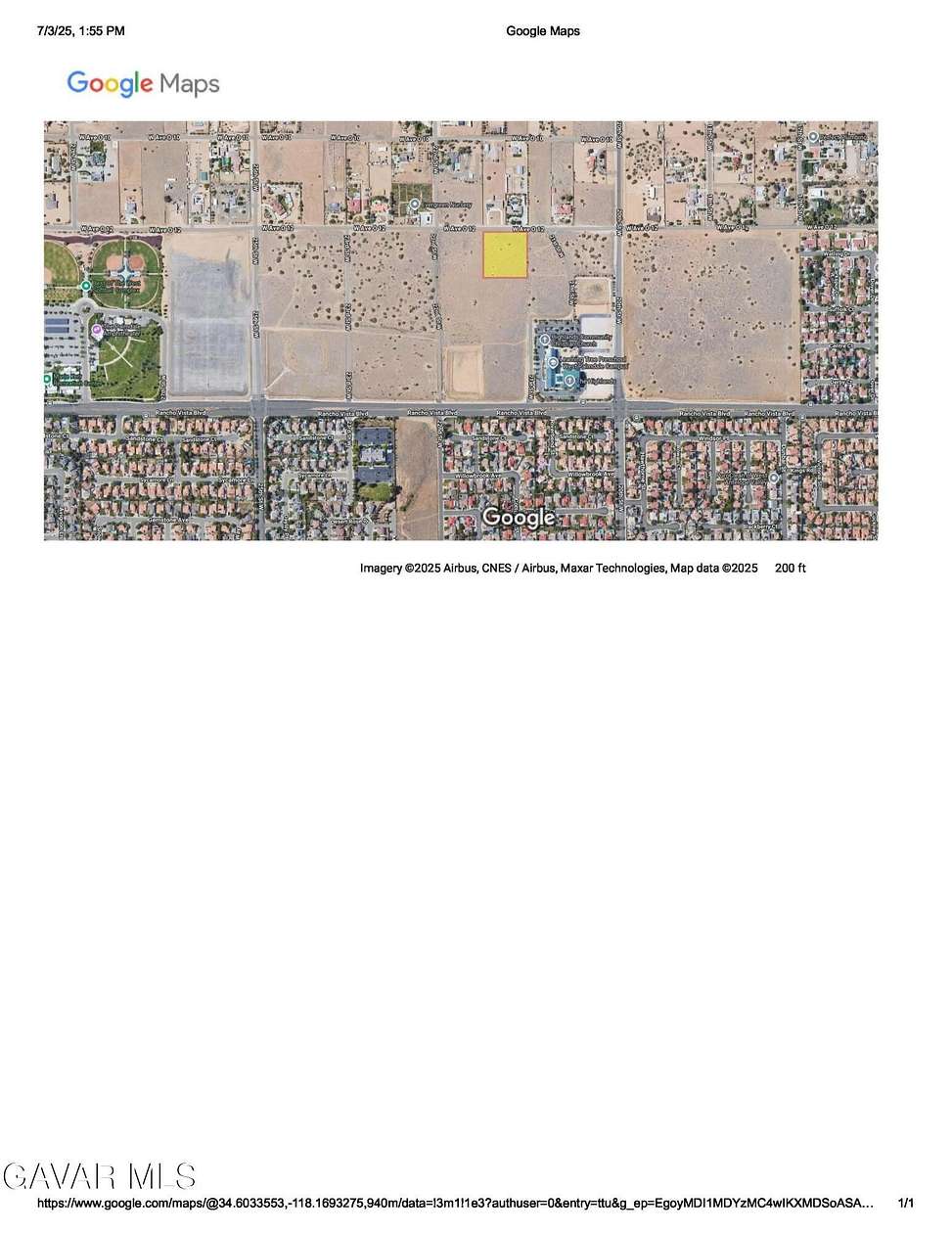 2.56 Acres of Residential Land for Sale in Palmdale, California