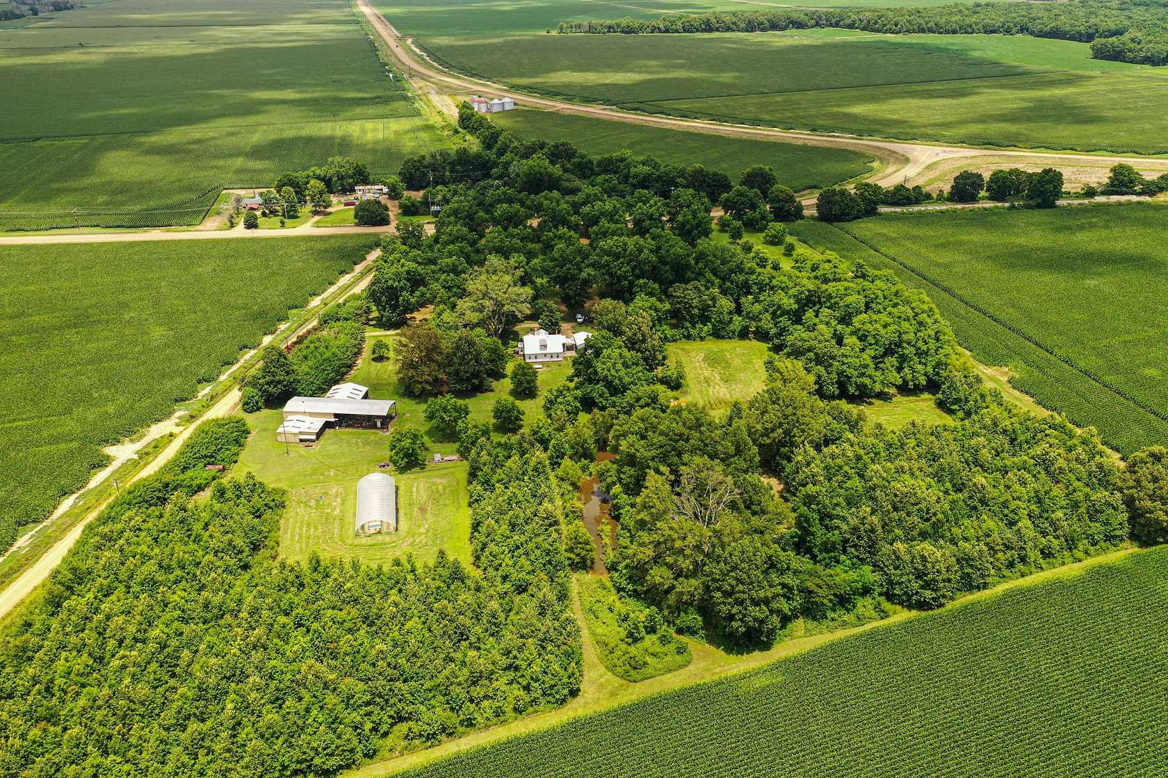 16.7 Acres of Land with Home for Sale in Yazoo City, Mississippi