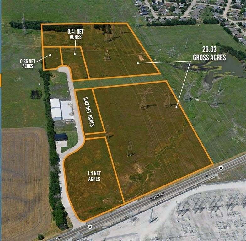 26.6 Acres of Commercial Land for Sale in Royse City, Texas