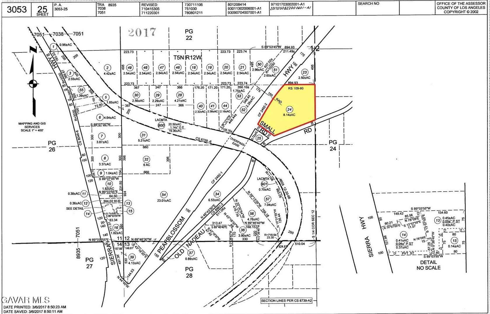 8.85 Acres of Land for Sale in Palmdale, California