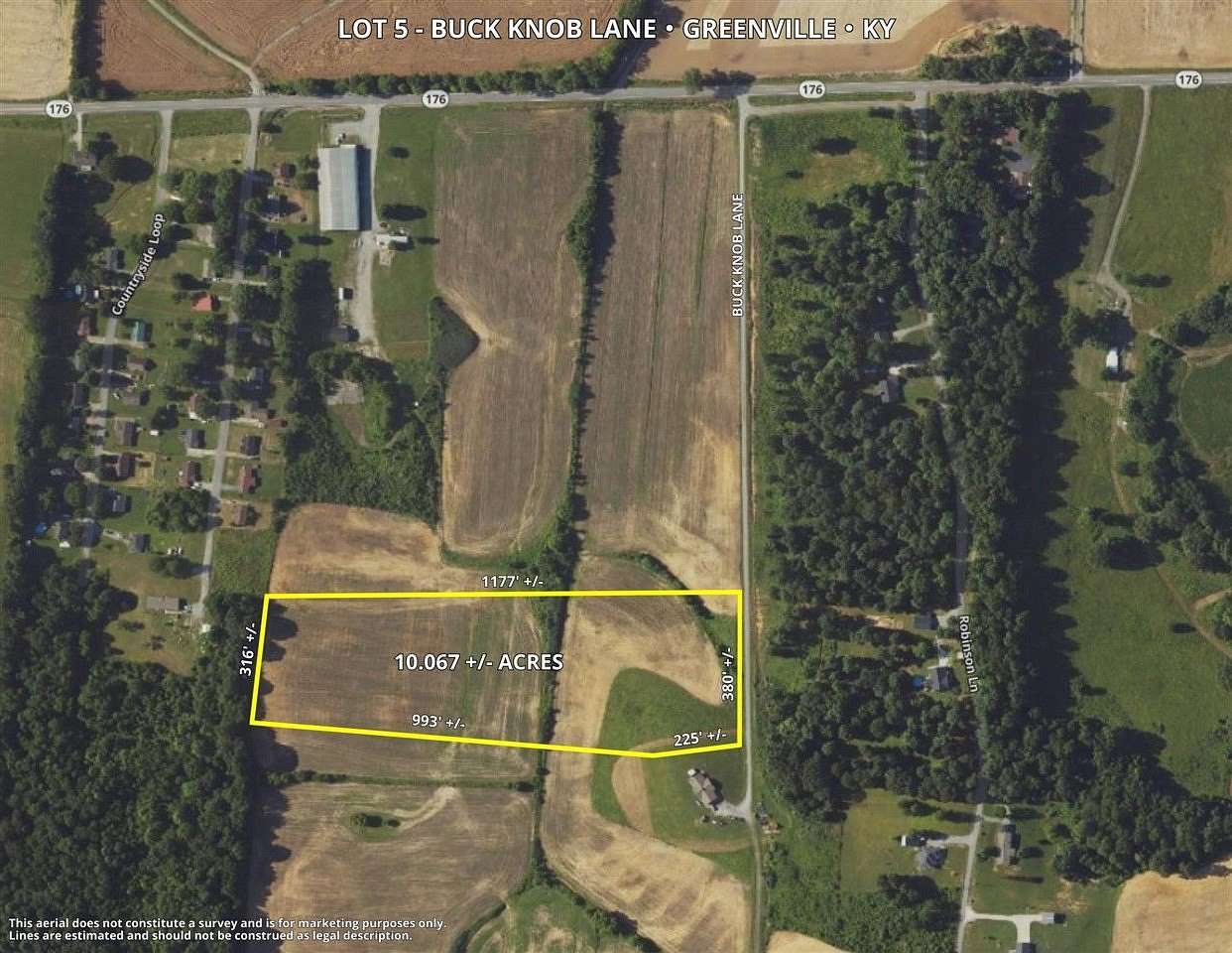 10 Acres of Land for Sale in Greenville, Kentucky