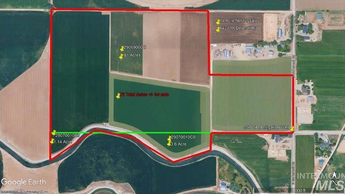 72 Acres of Agricultural Land for Sale in Kuna, Idaho