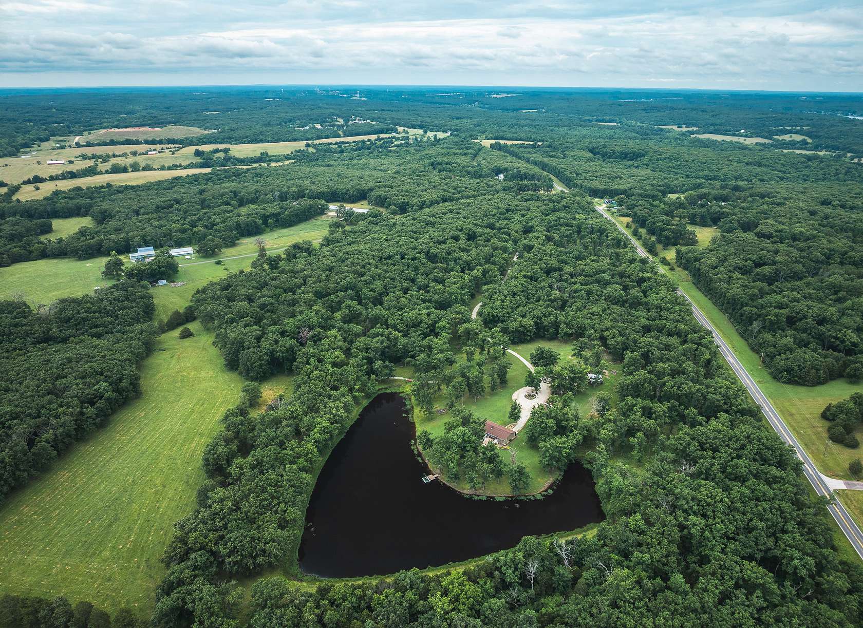 42 Acres of Recreational Land with Home for Sale in Cuba, Missouri