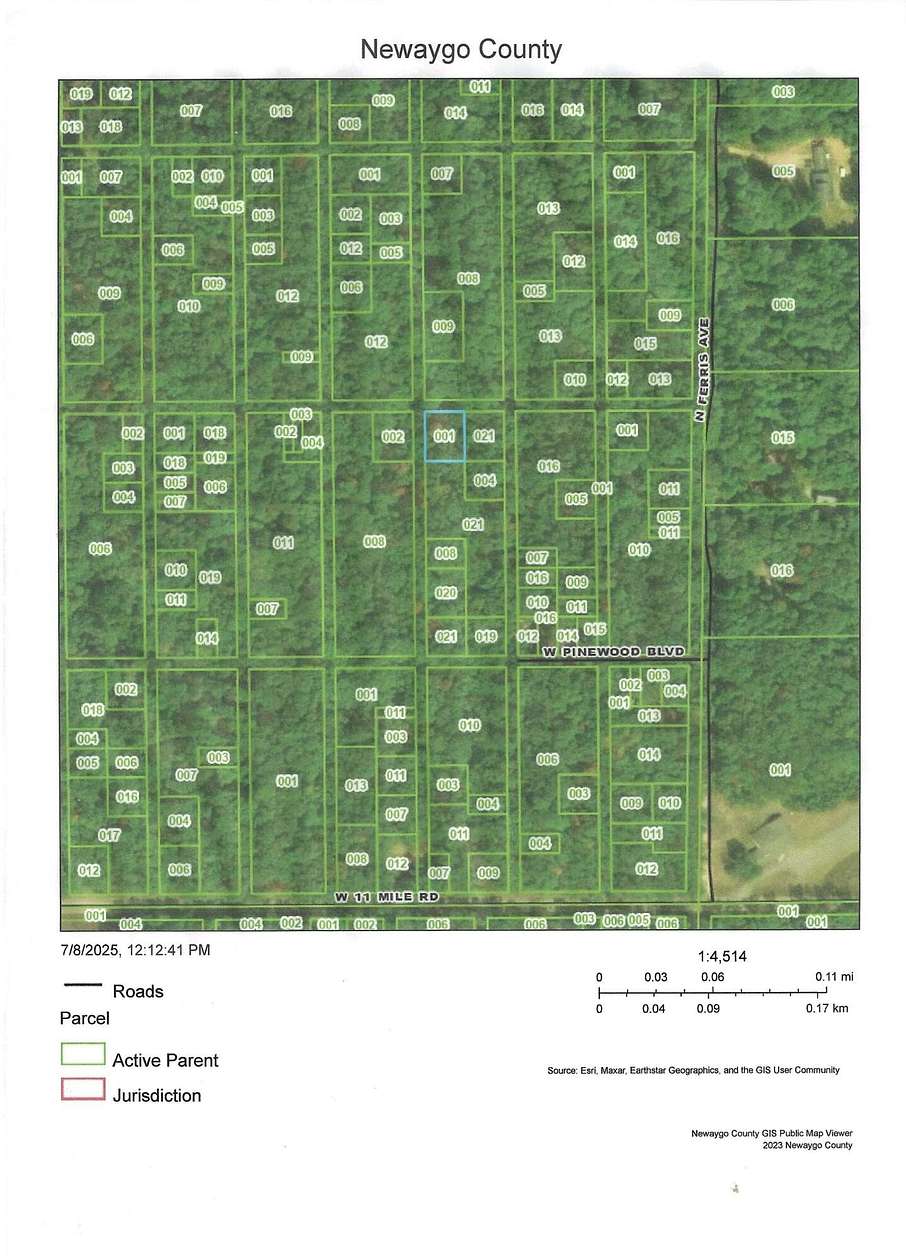 0.29 Acres of Land for Sale in Bitely, Michigan