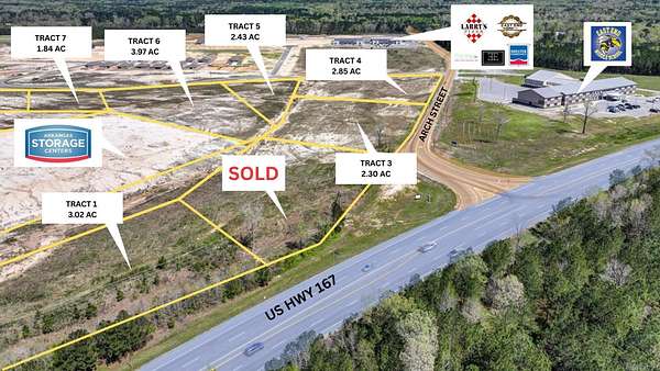 4 Acres of Commercial Land for Sale in Hensley, Arkansas