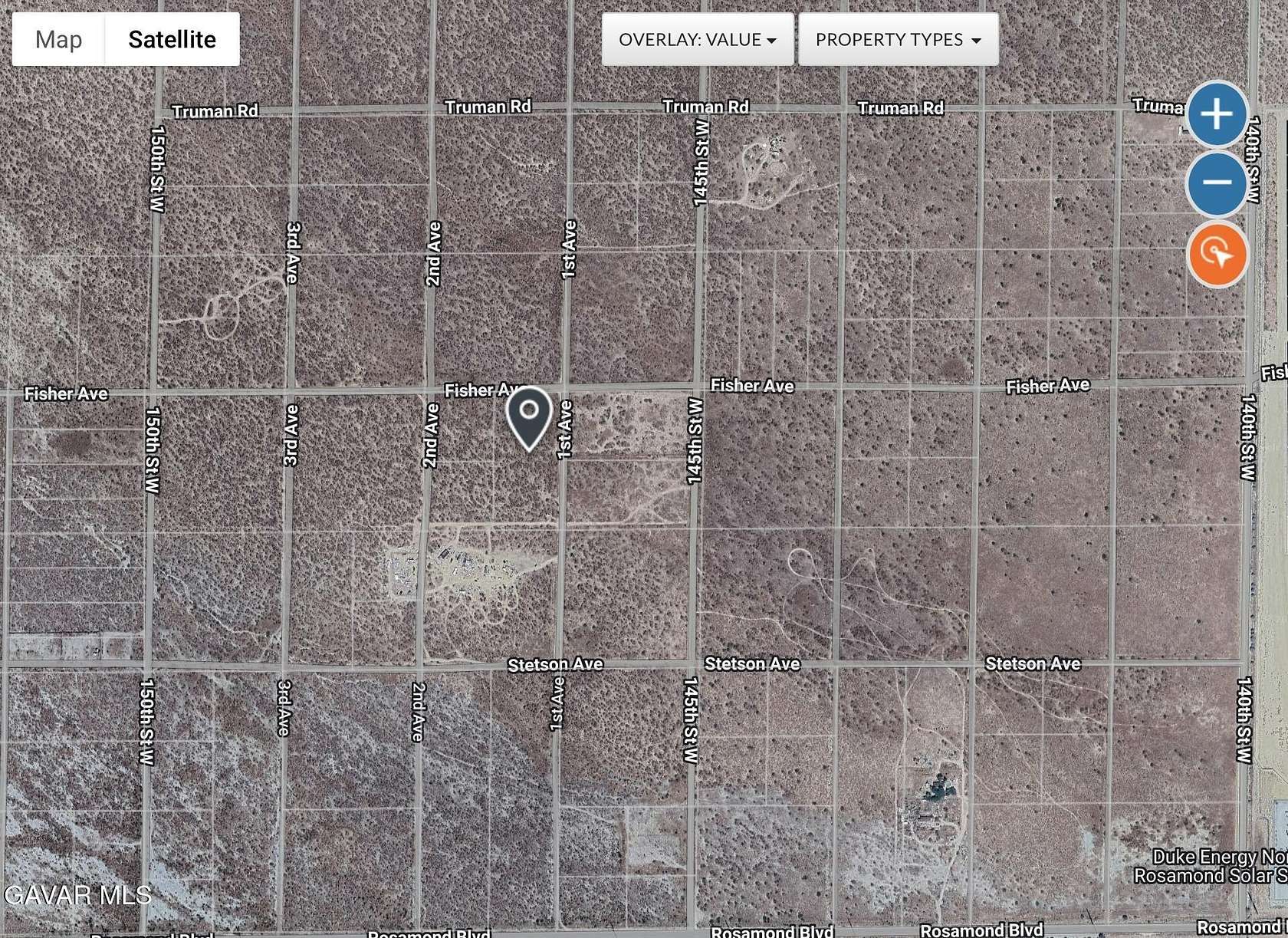 5 Acres of Residential Land for Sale in Rosamond, California