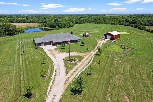 19.6 Acres of Recreational Land with Home for Sale in McLouth, Kansas