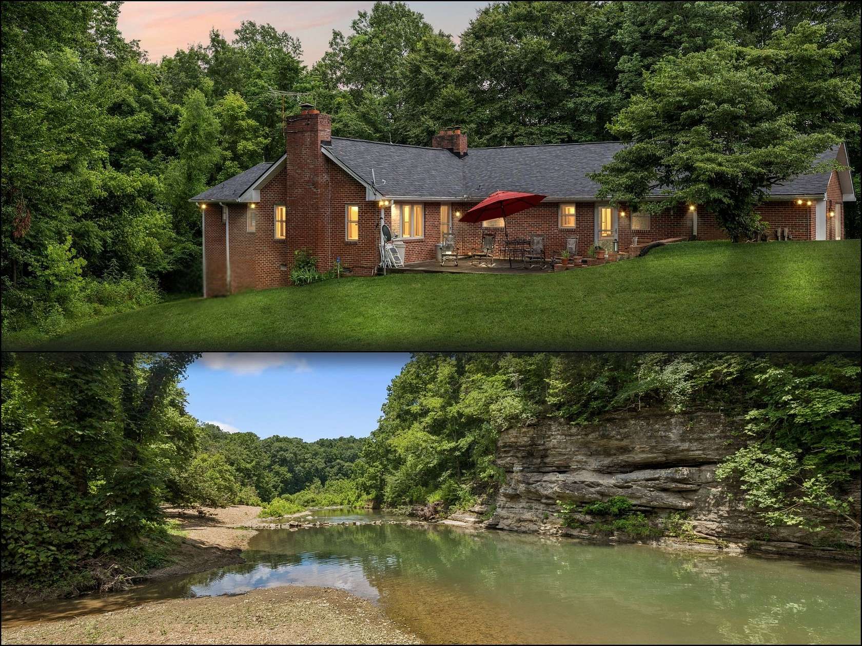 74.7 Acres of Recreational Land with Home for Sale in Charlotte, Tennessee