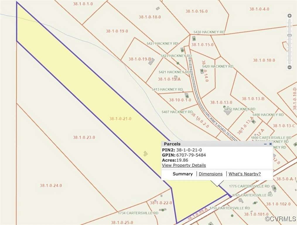 19.9 Acres of Land for Sale in Goochland, Virginia