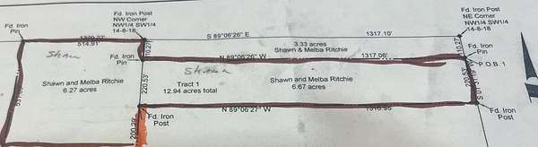 16 Acres of Recreational & Residential Land for Sale in Hector, Arkansas