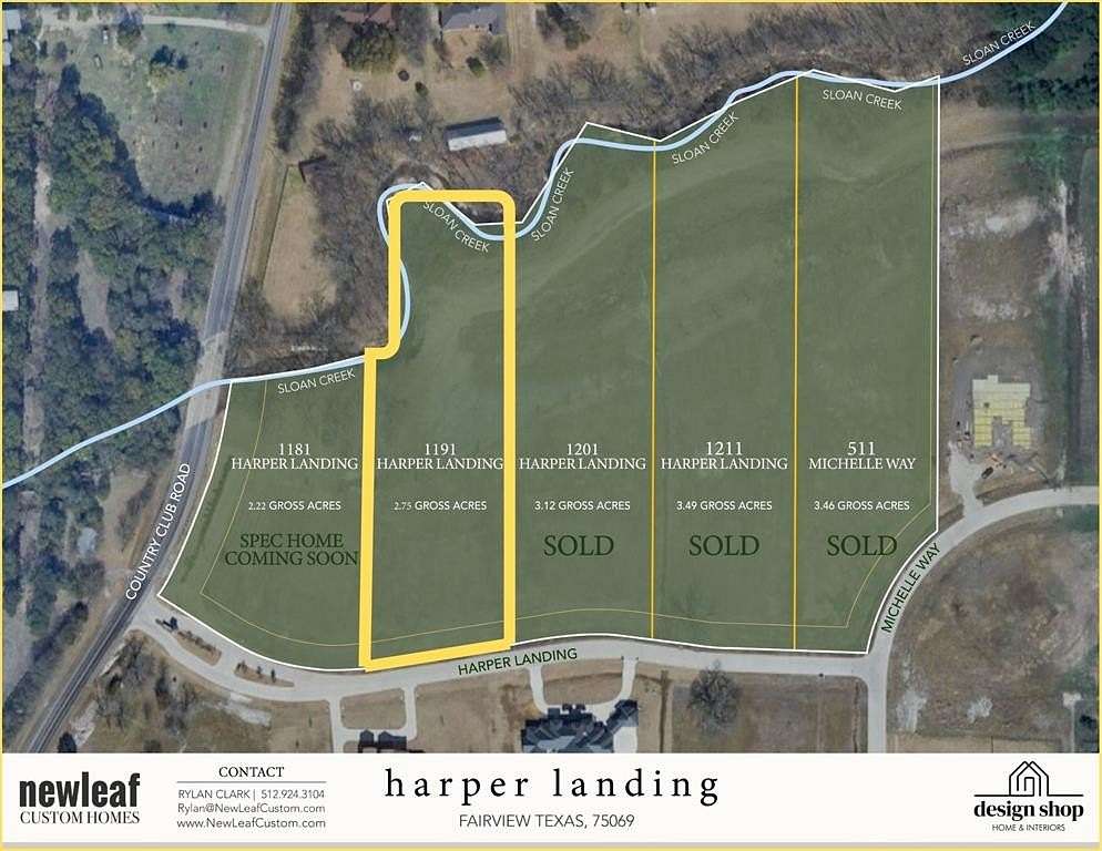 2.75 Acres of Residential Land for Sale in Fairview, Texas