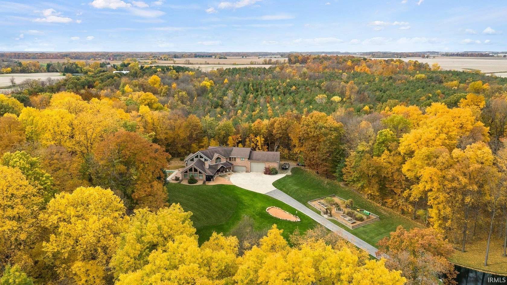 6.35 Acres of Residential Land with Home for Sale in Andrews, Indiana