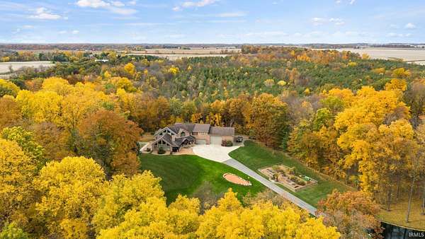 6.35 Acres of Residential Land with Home for Sale in Andrews, Indiana