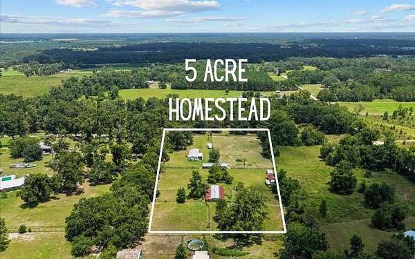 5 Acres of Land with Home for Sale in Lake City, Florida