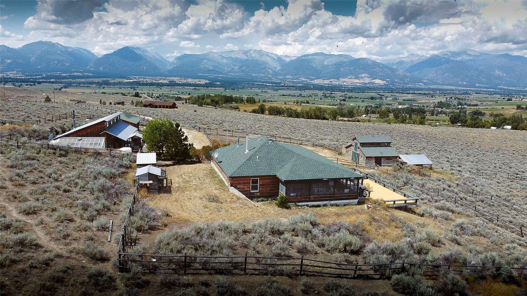 20 Acres of Land with Home for Sale in Corvallis, Montana
