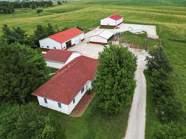 38.5 Acres of Agricultural Land with Home for Sale in Creston, Iowa