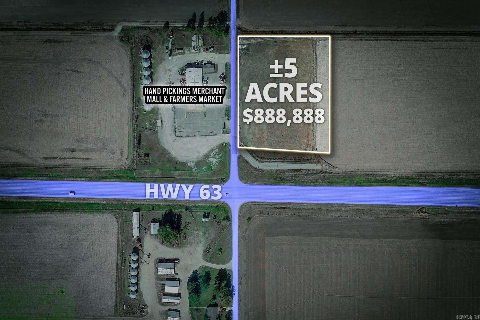 5 Acres of Commercial Land for Sale in Hoxie, Arkansas