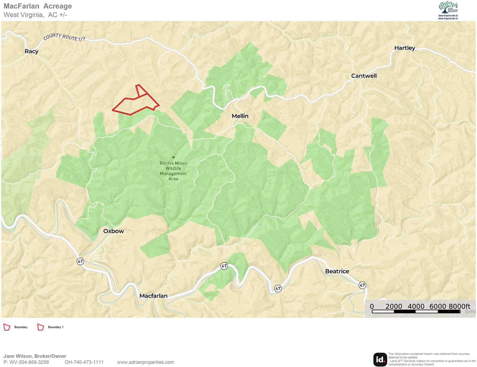 114 Acres of Recreational Land for Sale in Macfarlan, West Virginia