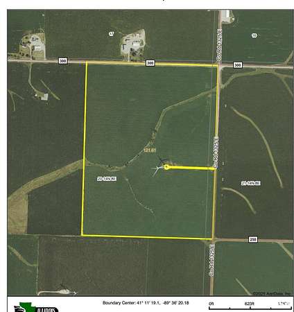 122 Acres of Agricultural Land for Sale in Bradford, Illinois