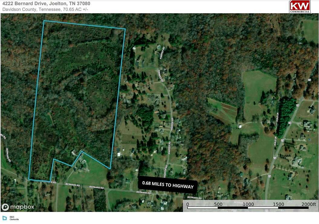 70.7 Acres of Land for Sale in Joelton, Tennessee