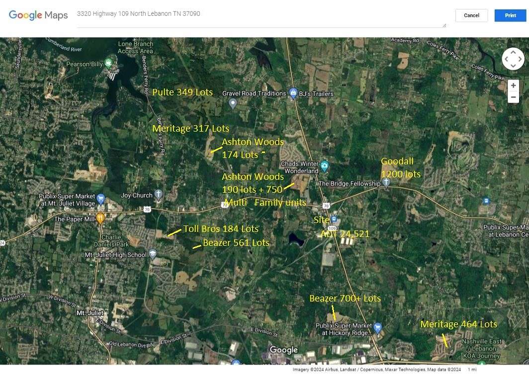 3 Acres of Commercial Land for Sale in Lebanon, Tennessee