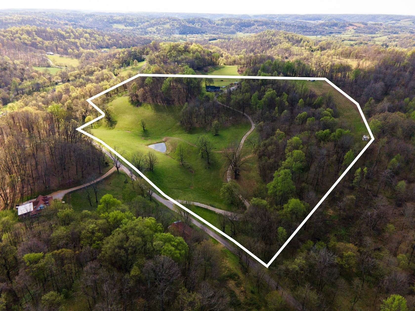 32 Acres of Agricultural Land with Home for Sale in Lewisburg, Tennessee