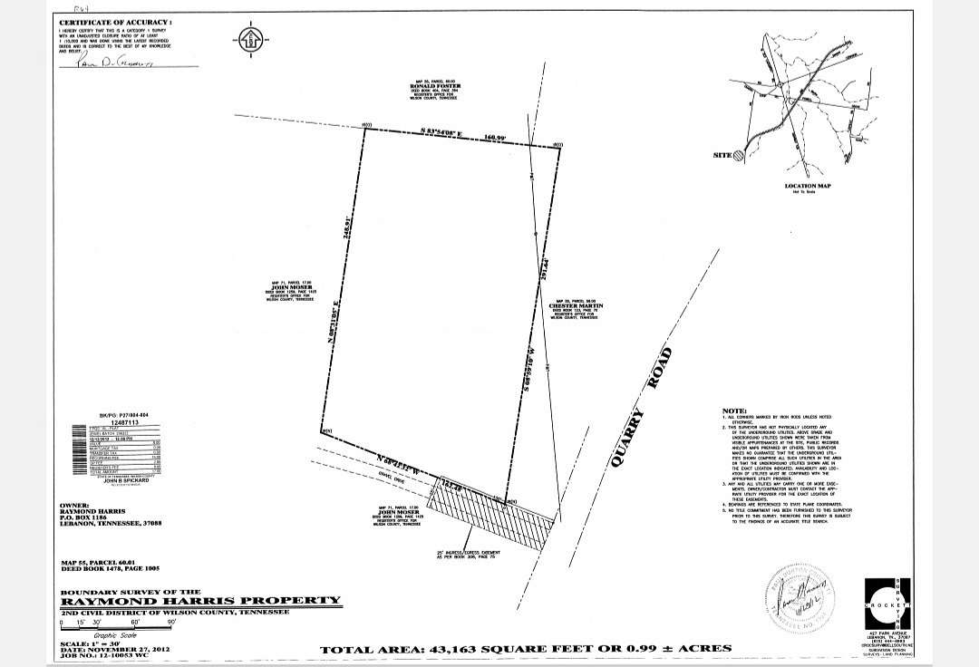 0.99 Acres of Residential Land for Sale in Mount Juliet, Tennessee