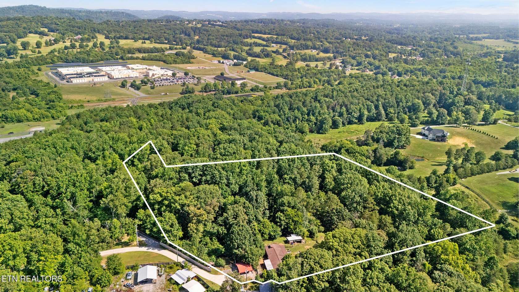 5.39 Acres of Land with Home for Sale in Knoxville, Tennessee