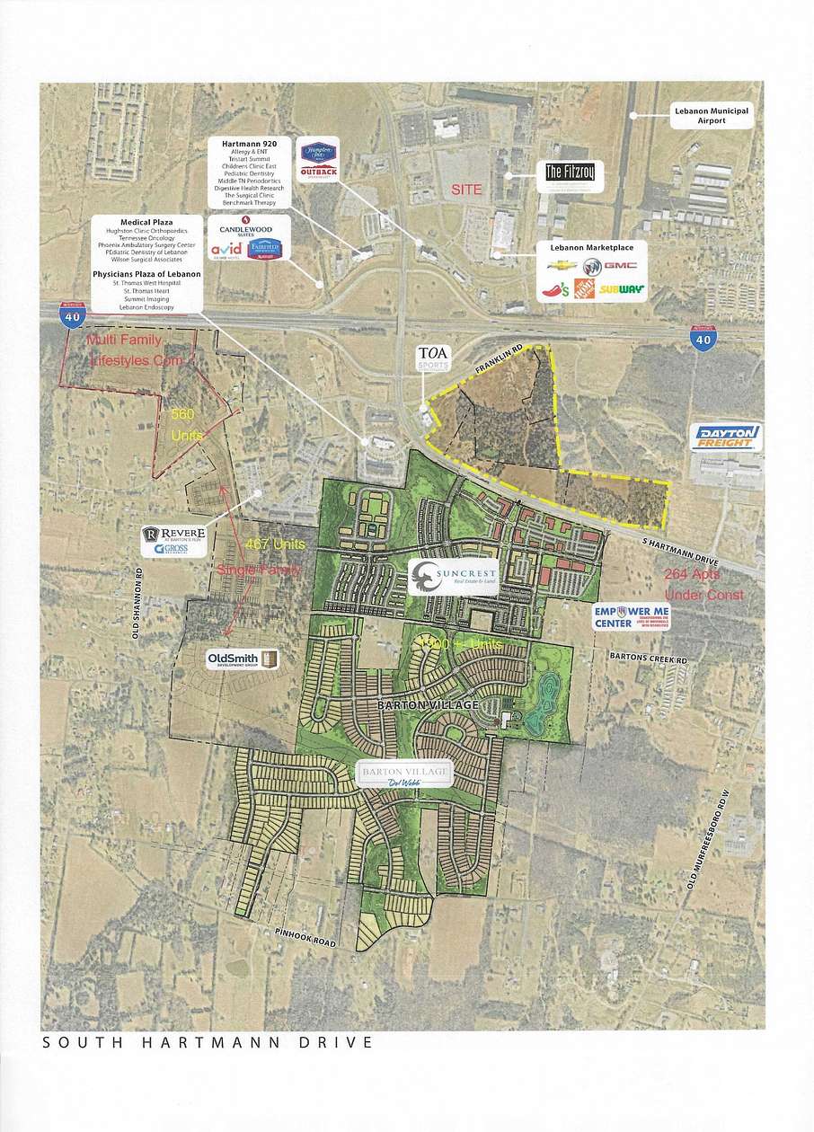 4.17 Acres of Commercial Land for Sale in Lebanon, Tennessee