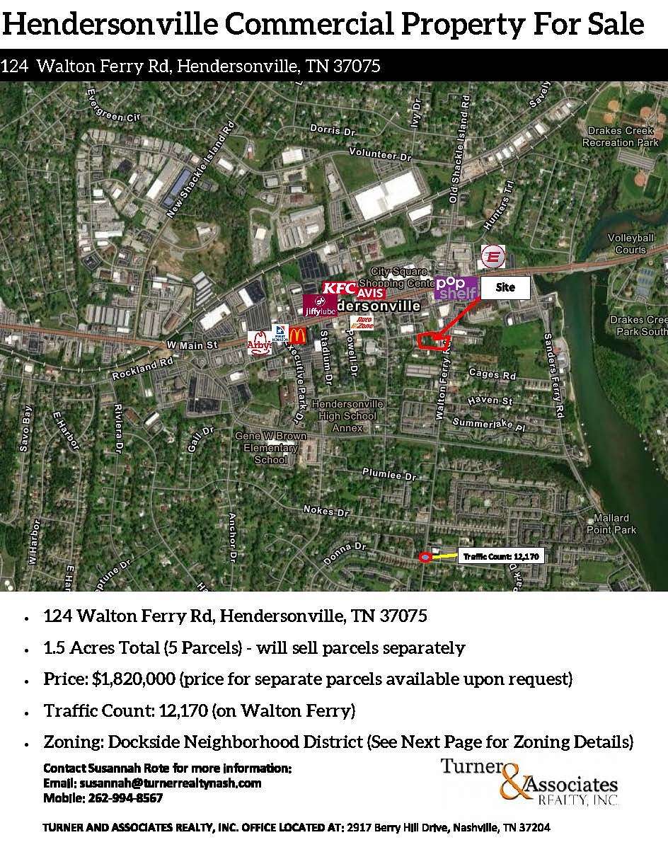 1.5 Acres of Improved Commercial Land for Sale in Hendersonville, Tennessee