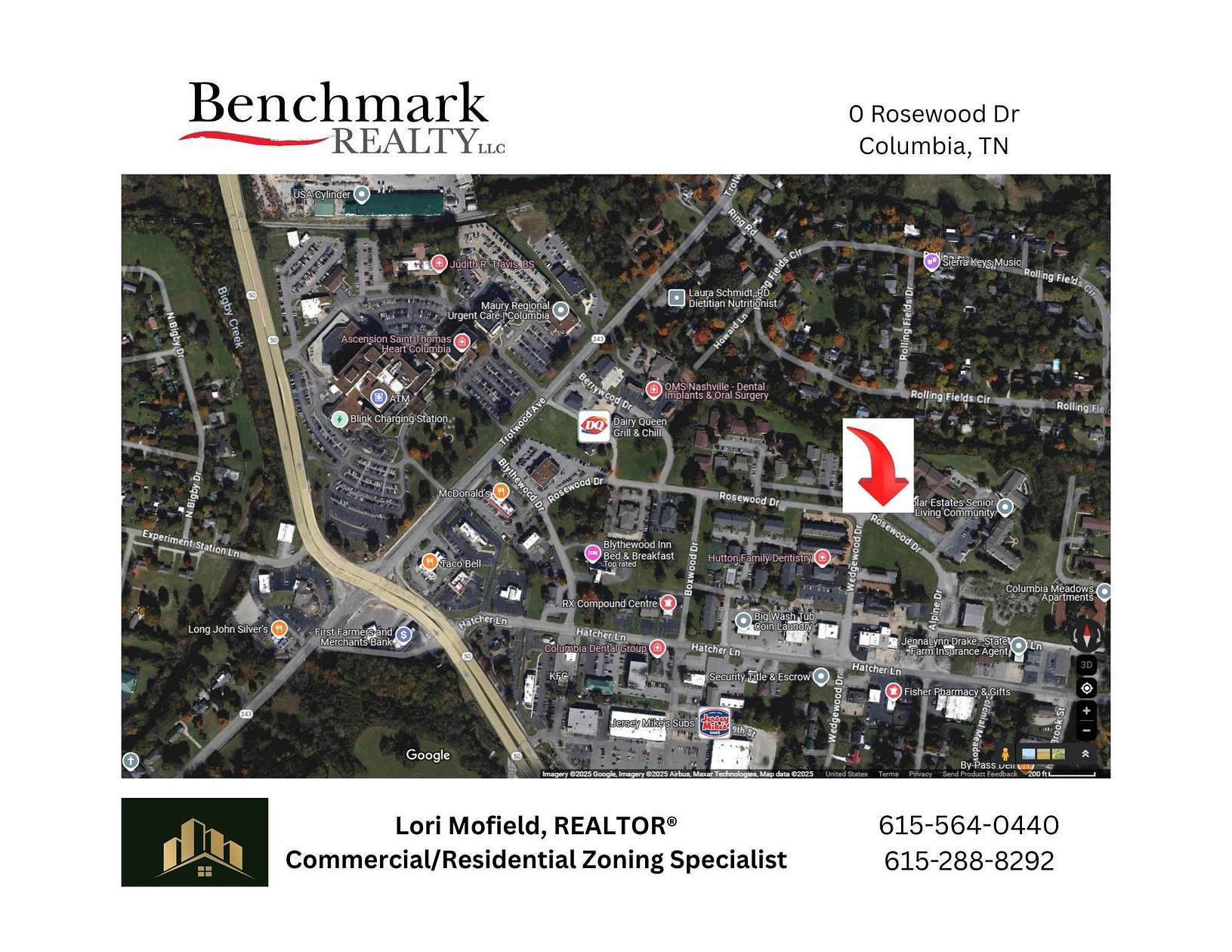 1.19 Acres of Commercial Land for Sale in Columbia, Tennessee