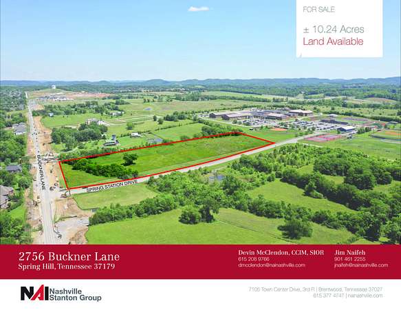 10.2 Acres of Land for Sale in Thompson's Station, Tennessee