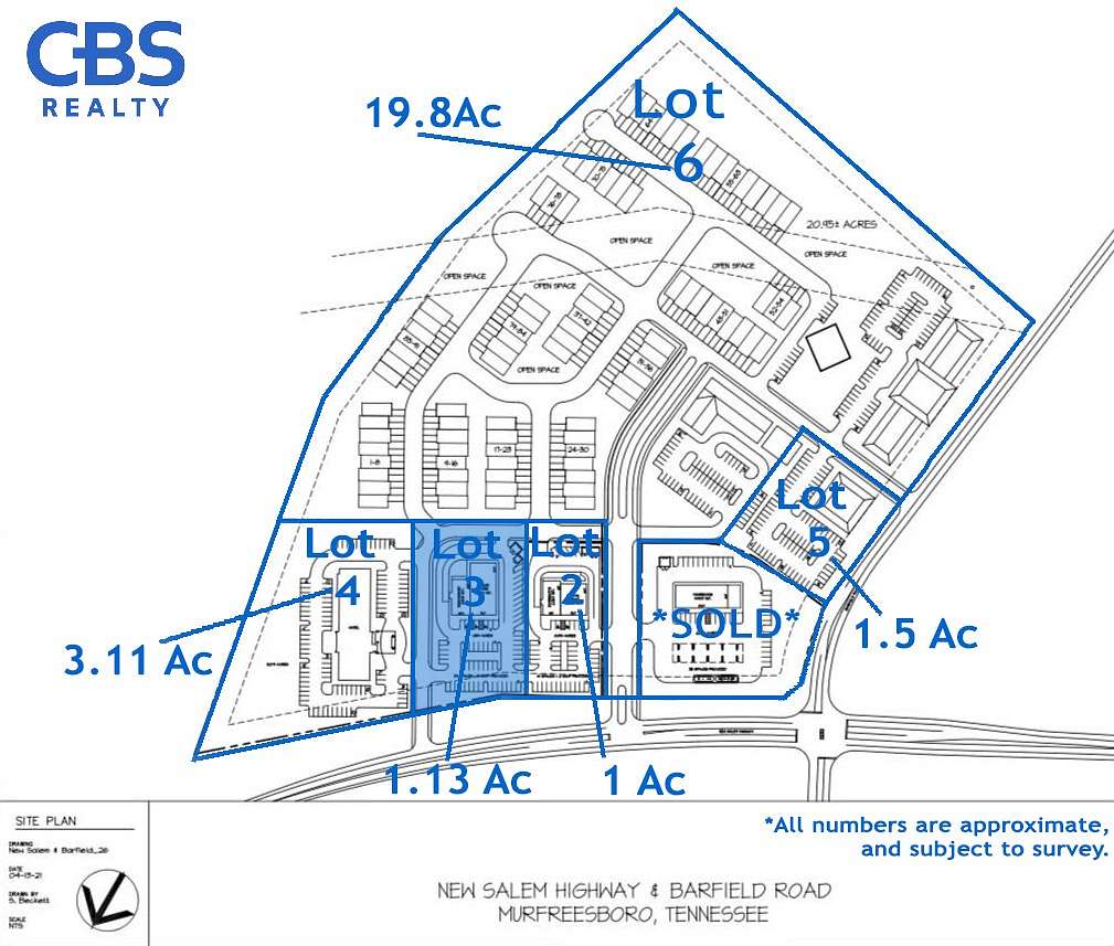 1.3 Acres of Commercial Land for Sale in Murfreesboro, Tennessee