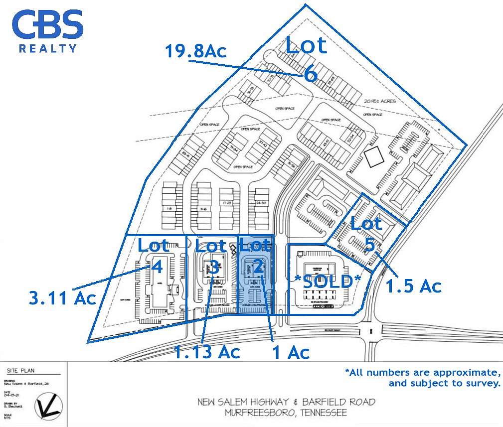 1 Acre of Commercial Land for Sale in Murfreesboro, Tennessee