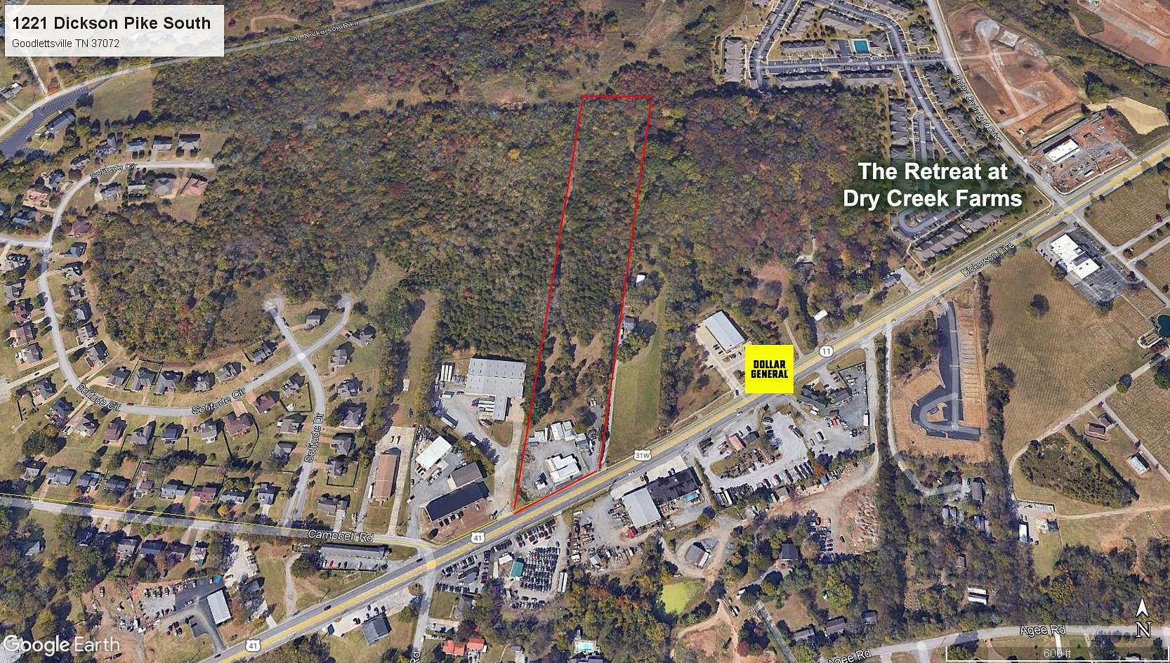 7.8 Acres of Improved Commercial Land for Sale in Goodlettsville, Tennessee