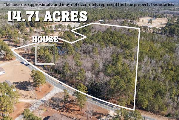 14.7 Acres of Land with Home for Sale in Cameron, North Carolina