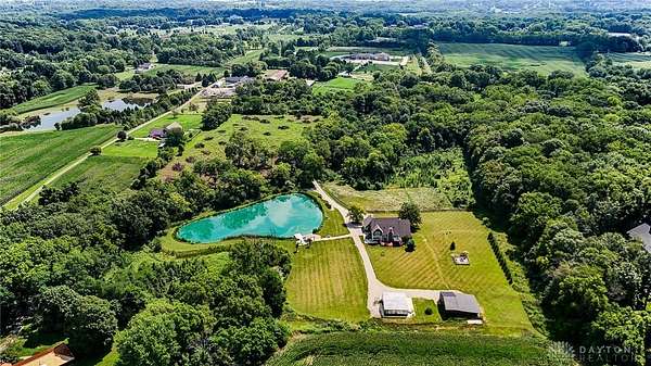 10.5 Acres of Recreational Land with Home for Sale in Bellbrook, Ohio