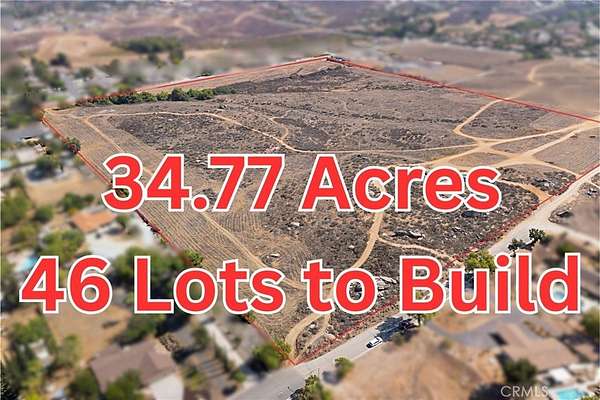 34.8 Acres of Land for Sale in Riverside, California