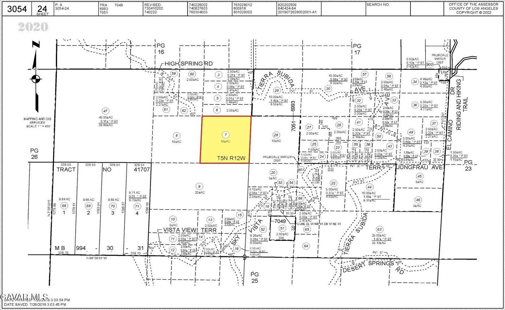 10 Acres of Residential Land for Sale in Palmdale, California