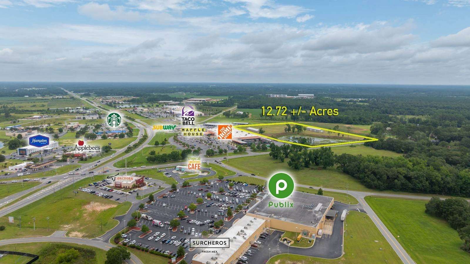 12.7 Acres of Commercial Land for Auction in Moultrie, Georgia