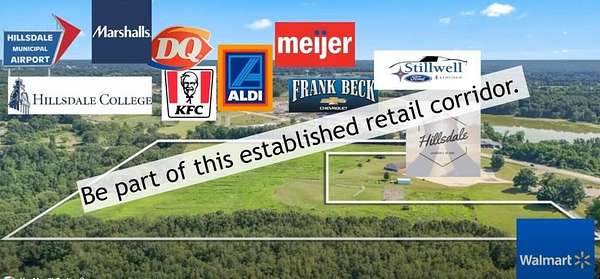 27 Acres of Mixed-Use Land for Sale in Jonesville, Michigan