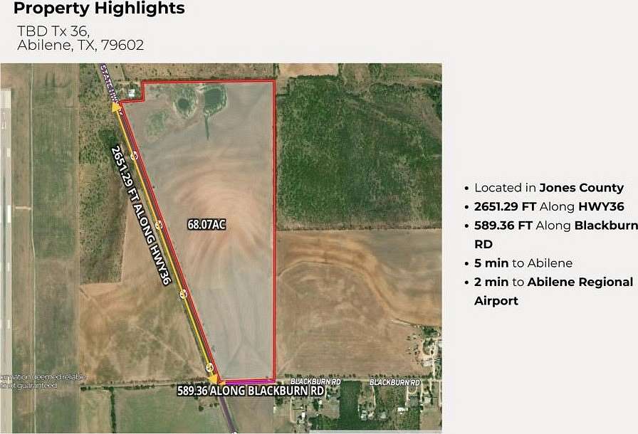 68 Acres of Land for Sale in Abilene, Texas
