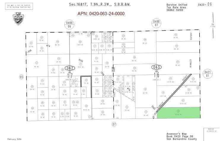 39.3 Acres of Agricultural Land for Sale in Hinkley, California
