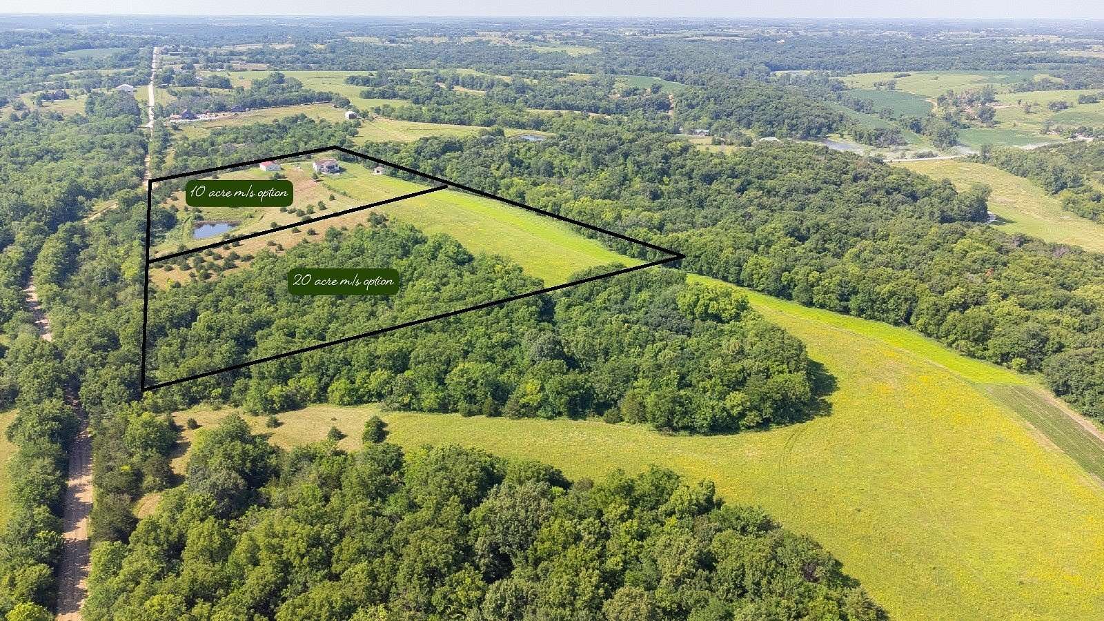 10 Acres of Recreational Land with Home for Sale in New Virginia, Iowa