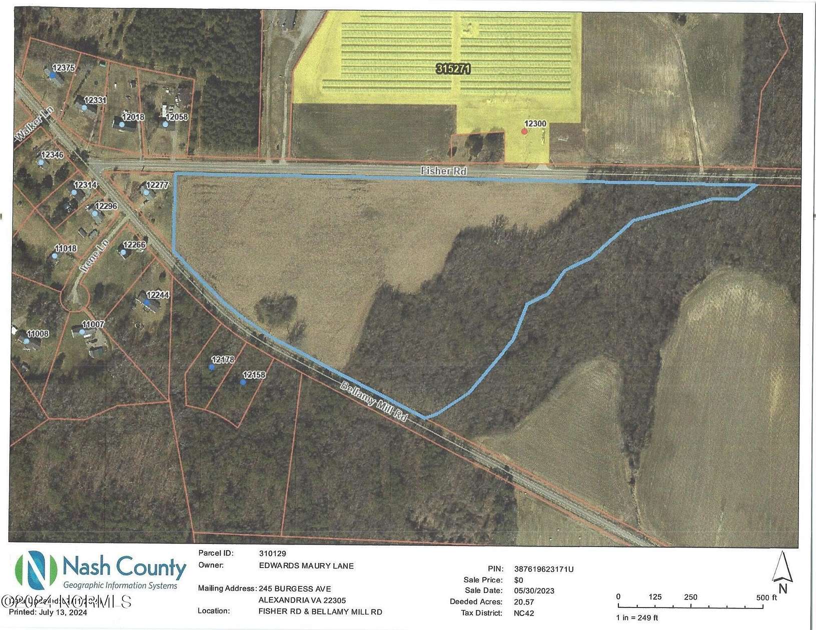 20.6 Acres of Land for Sale in Whitakers, North Carolina