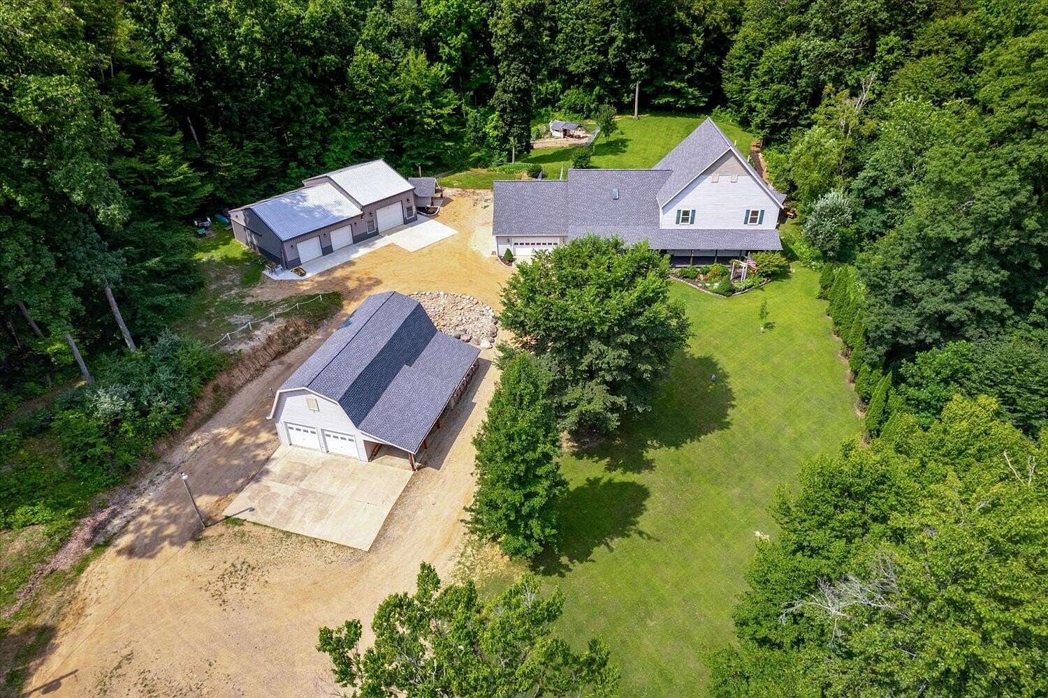 10 Acres of Land with Home for Sale in Delton, Michigan