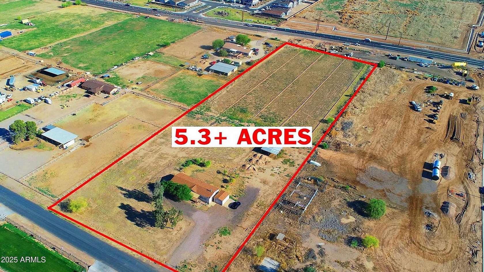 5.3 Acres of Land with Home for Sale in Queen Creek, Arizona