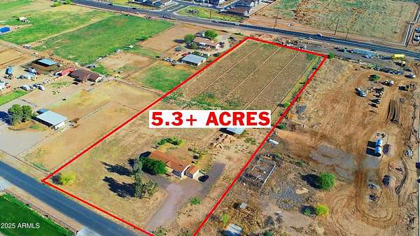 5.3 Acres of Land with Home for Sale in Queen Creek, Arizona