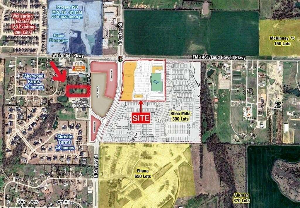 2.22 Acres of Mixed-Use Land for Sale in Prosper, Texas